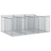 vidaXL Gabion Verhoogd Bed Zilverkleurig