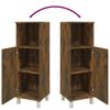 vidaXL Badkamerkast 30x30x95 cm bewerkt hout gerookt eikenkleurig