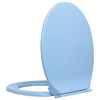 vidaXL Toiletbril soft-close ovaal blauw