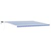vidaXL Uitschuifbare luifel Blauw en Wit 500 &times; 300 cm