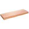 vidaXL Wandschap 80x30x(2-6) cm behandeld massief eikenhout lichtbruin