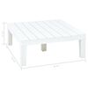 vidaXL Tuintafel 78x78x31 cm kunststof wit