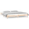 vidaXL Bedframe LED massief hout 140x200 cm