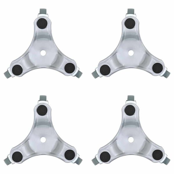 vidaXL Meubelrollers 4 st 16x14,5x5,5 cm staal 180 kg