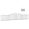vidaXL Schanskorven 10 st gewelfd 400x50x60/80 cm gegalvaniseerd ijzer