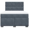 vidaXL Boxspring met matras fluweel donkergrijs 140x190 cm