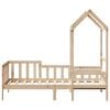 vidaXL Slaapbank met huisje 80x200 cm massief grenenhout
