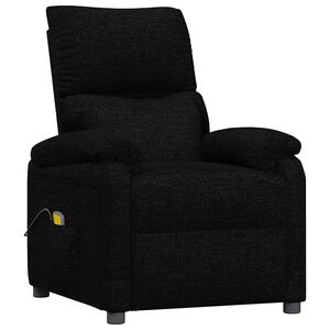 vidaXL Massagestoel stof zwart