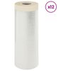 vidaXL Stofdoek met plakband 12 st Doorzichtig 240 x 2000 cm HDPE