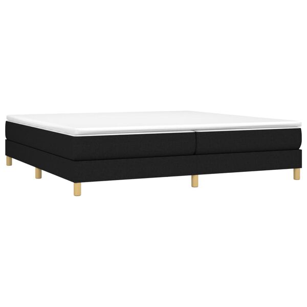 vidaXL Boxspring bed stof zwart 200x200 cm