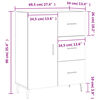 vidaXL Dressoir 69,5x34x90 cm bewerkt hout wit