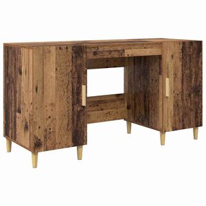vidaXL Bureau Oud Hout Bewerkt hout 140 x 50 x 75 cm