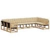 vidaXL Buiten bankenset 10 st Wit en Beige