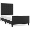 vidaXL Bedframe met hoofdbord kunstleer zwart 90x190 cm