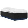 vidaXL Bed Frame met LED Zwart eiken 80 x 200 cm Bewerkt hout