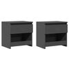 vidaXL Nachtkastjes 2 st 40x30x39 cm bewerkt hout grijs