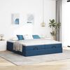 vidaXL Ottoman bed met matrassen 160x200cm stof blauw
