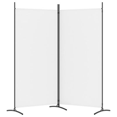 vidaXL Kamerscherm met 2 panelen 175x180 cm stof wit