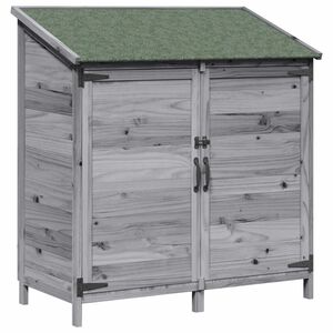 vidaXL Tuinschuur Grijs 106,5 x 56 x 113,5 cm Massief Vurenhout