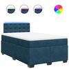vidaXL Boxspring met matras fluweel blauw 120x200 cm