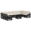 vidaXL Tuinbankenset 11 st Zwart poly rattan