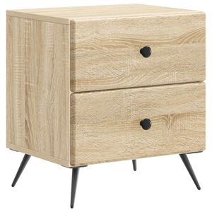 vidaXL Nachtkastje Sonoma Eiken 43 x 34,5 x 47,5 cm Bewerkt hout