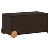 vidaXL Tuinbox met wielen 190 L poly rattan bruin