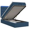 vidaXL Ottoman Bed met Matrassen en LED Blauw 90 x 190 cm Stof