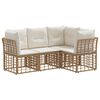 vidaXL Buiten bankenset Naturel Polyester