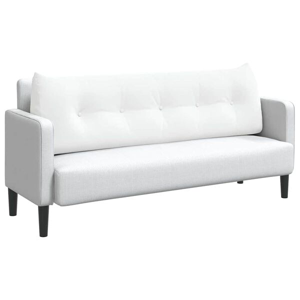 vidaXL Rugkussen Wit 160 x 24 x 50 cm Stof