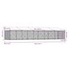 vidaXL Hondenhok met dak en deur 10x2x2 m gegalvaniseerd staal grijs
