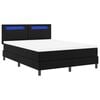 vidaXL Boxspringbed met matras Zwart 140 x 200 cm Kunstleer