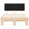 vidaXL Bedframe met Gevoerd Hoofdgedeelte Zwart 120 x 190 cm
