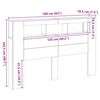 vidaXL Hoofdbord met LED 160x18,5x103,5 cm bewerkt hout sonoma eiken
