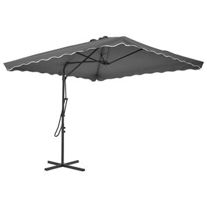vidaXL Parasol met stalen paal 250x250 cm antraciet