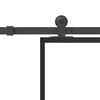 vidaXL Schuifdeur met beslag 76x205 cm ESG-glas en aluminium