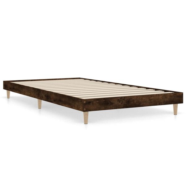 vidaXL Bedframe zonder matras hout gerookt eikenkleurig 100x200 cm