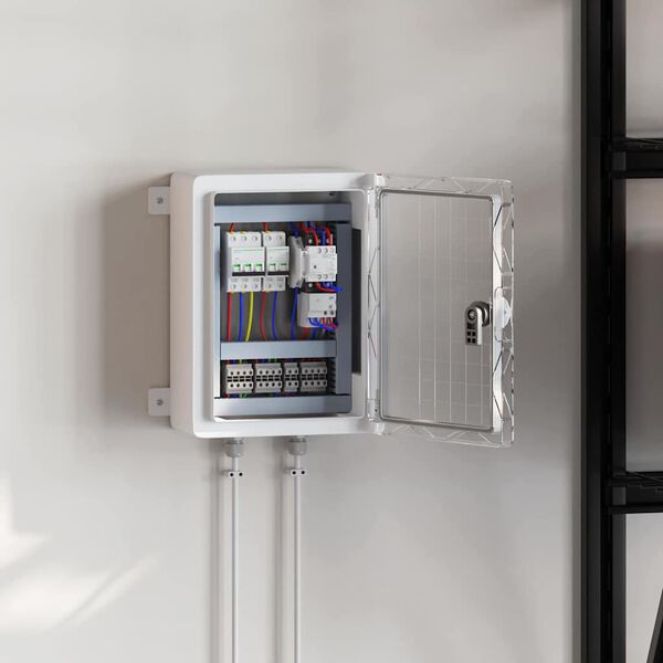 vidaXL Controlekast Grijs 25 x 15 x 35 cm ABS Kunststof