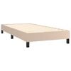 vidaXL Boxspring met matras kunstleer cappuccinokleurig 90x190 cm
