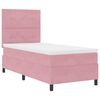 vidaXL LED Box Spring Bed met matras Roze 90 x 200 cm Stof