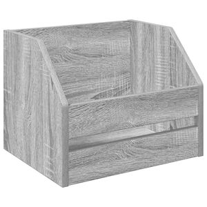 vidaXL Vinyl Album Doos Grijs Sonoma 38 x 30 x 29 cm Bewerkt hout