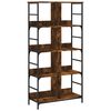 vidaXL Boekenrek 78,5x33x153 cm bewerkt hout gerookt eikenkleurig