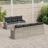 vidaXL Tuin Sofa Set Lichtgrijs 55 x 55 x 37 cm poly rattan