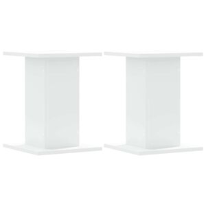 vidaXL Speakerstandaards 2 st 30x30x40 cm bewerkt hout wit