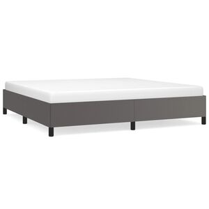 vidaXL Bedframe kunstleer grijs 200x200 cm