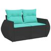 vidaXL 8-delige Loungeset met kussens poly rattan bruin
