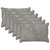 vidaXL Kussen 6 st HOUTEN Lichtgrijs 40 x 60 cm Microfiber Fleece