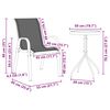 vidaXL Tuin Bistro Set 3 pcs Grijs Staal