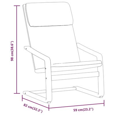 vidaXL Relaxstoel met voetenbank stof donkergeel