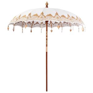 vidaXL Balinese Parasol Cr&egrave;me 215 x 215 x 260 cm